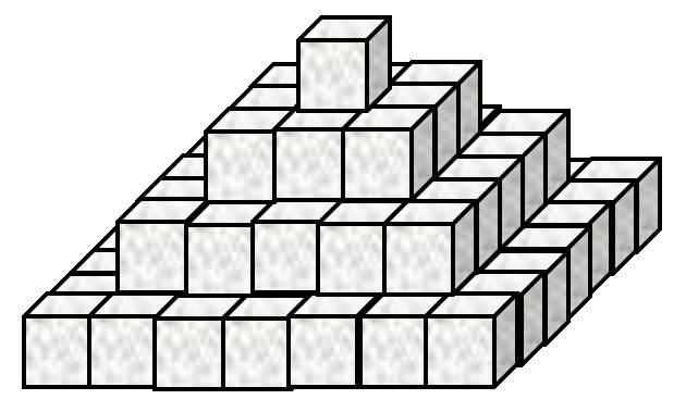 Differently stacked sugar cubes